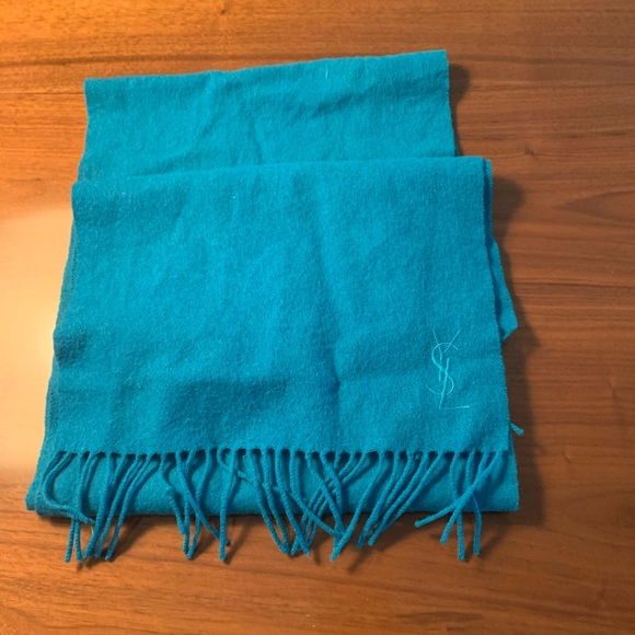 100% Authentic YSL Monogram Scarf in “ocean” - Picture 2 of 5